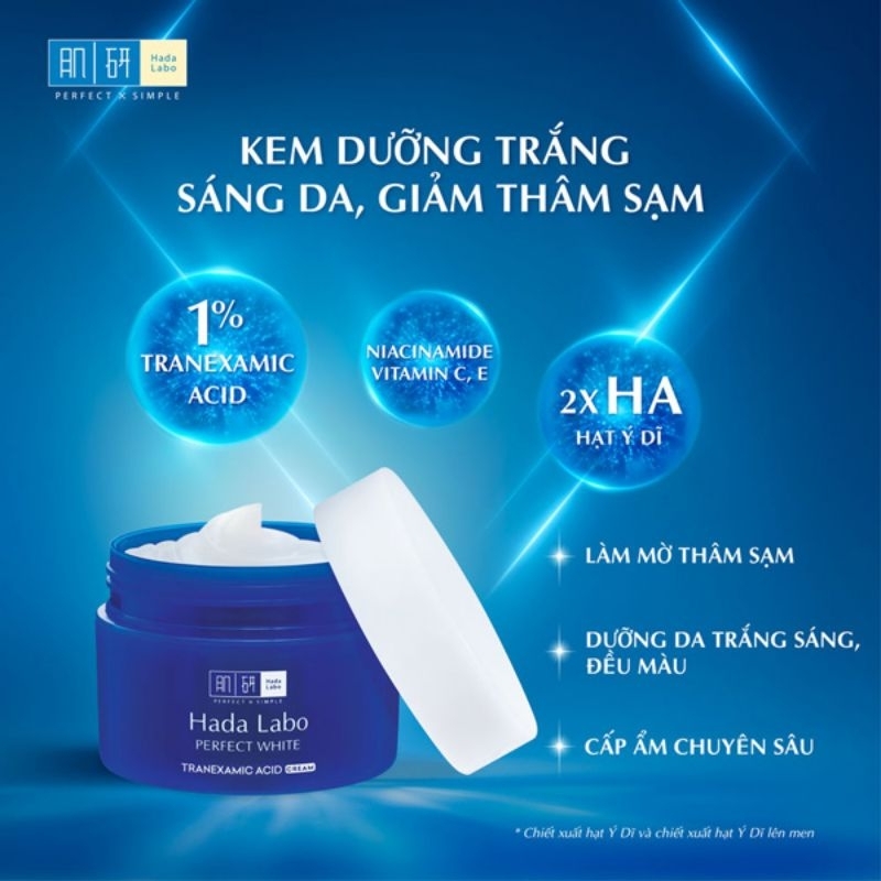 Kem dưỡng trắng Hada Labo - Hada Labo PERFECT WHITE TRANEXAMIC ACID Cream