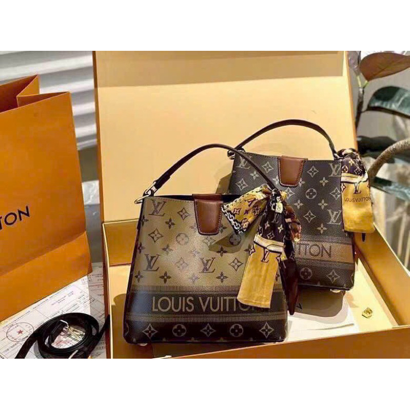 Túi Chữ V Dáng Rút Size 23Cm Hàng Cao Cấp Fullbocx Nguyên Siu Cực Xinh Sang Chảnh Tặng Kèm Khăn