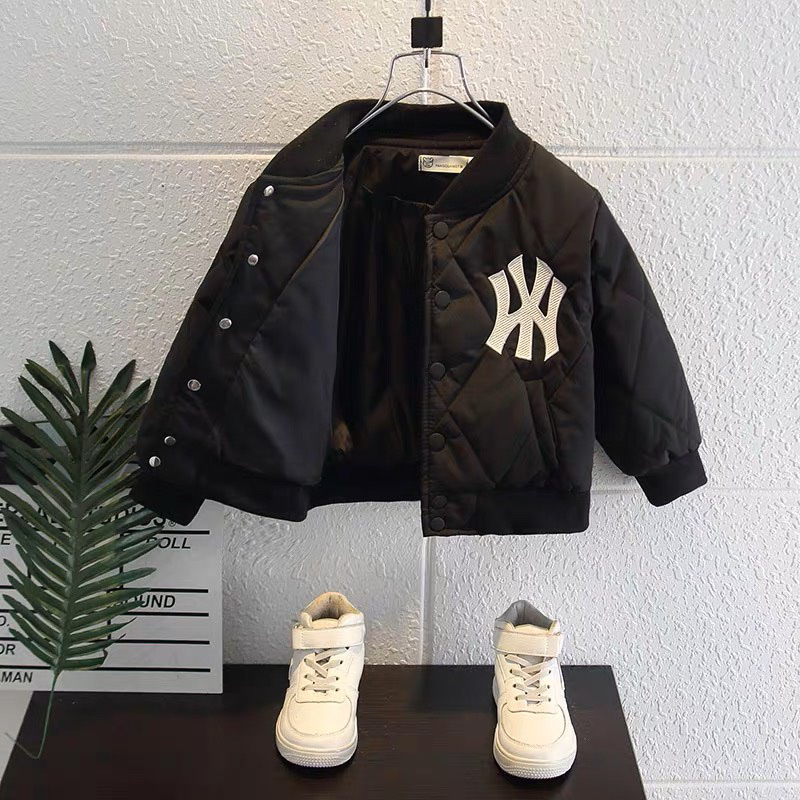 Đồ bé trai, áo khoác bomber chần bông quả trám ấm áp cho bé 10-27kg