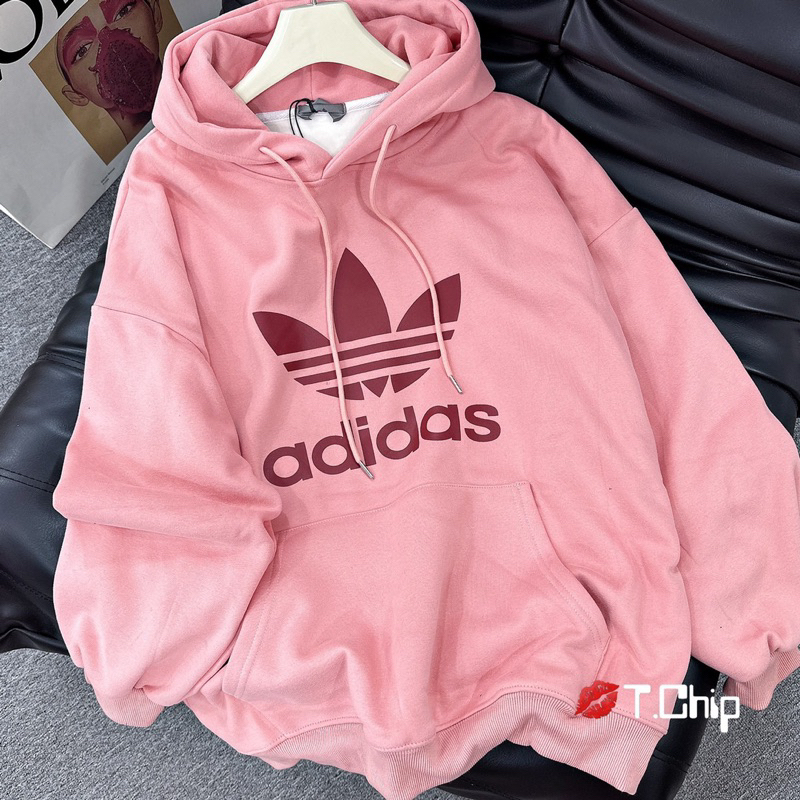 Áo hoodie hồng  chuẩn ảnh sàn