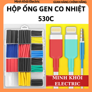 Hộp ống gen co nhiệt cách điện 530 cái,set 530c ống gen nhiệt cách điện,bộ 530c gen co nhiệt đủ loại,hộp ống gen dây co