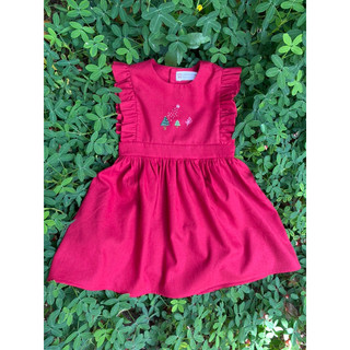 Đầm linen hồng 7t thêu tay