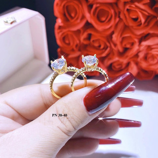 Nhẫn nữ vàng ổ đá chủ to 8li