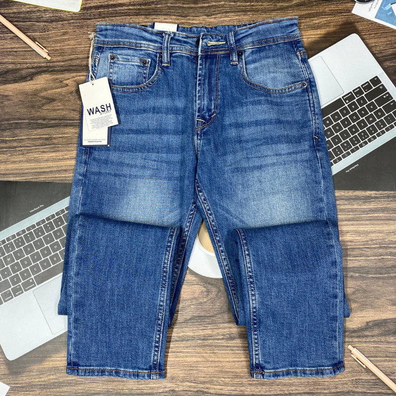 Quần Jeans Nam Quảng Châu Slim Fit  ÔM NHẹ ,chất cotton,co giãn nhẹ cam kết chất lượng sản phẩm