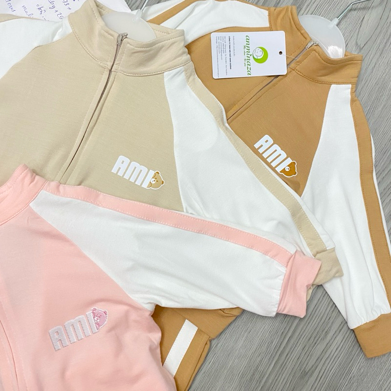 Bộ quần áo dài thể thao cho né trai bé gái hãng anminaza