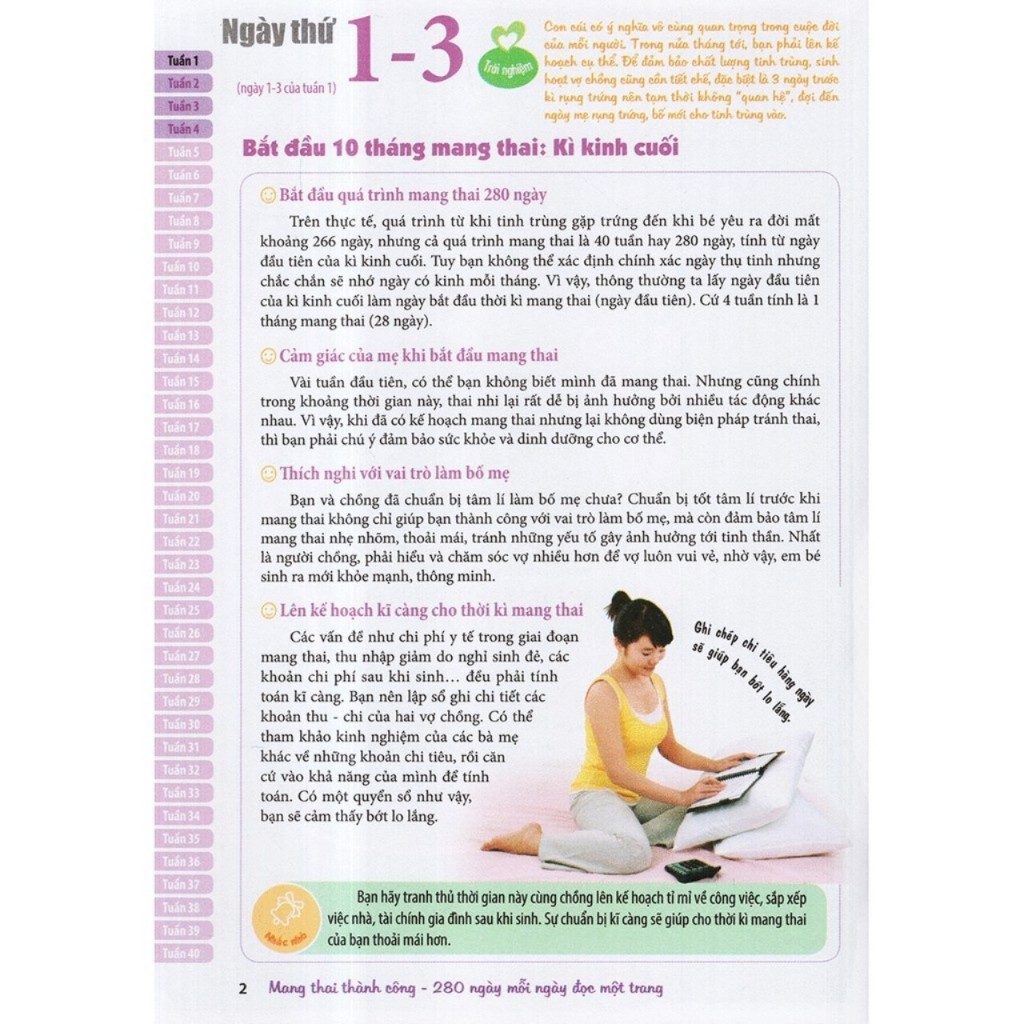 Sách : Mang Thai Thành Công - 280 Ngày, Mỗi Ngày Đọc Một Trang