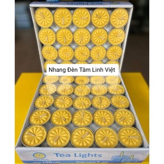 Nến tealight 100 viên không mùi dày 1.5cm cháy từ 2 giờ