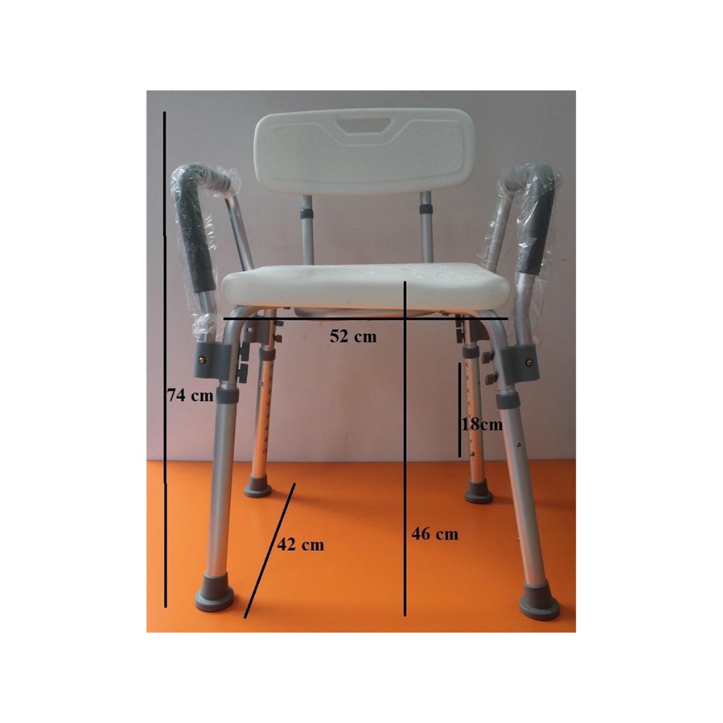 Ghế tắm cho bệnh nhân, người già có tay cầm