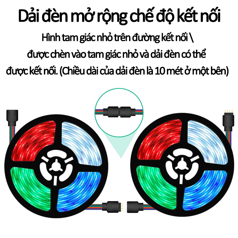 Bộ Combo Đèn Led Tiktok 10m Led RGB Led 5050RGB - Đèn Led Trang Trí Phòng Ngủ，nháy theo nhạc, trang trí decor phòng