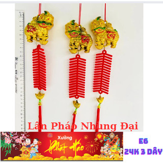 3 dây liễng trang trí tết LÂN phá0 nhung lớn E6