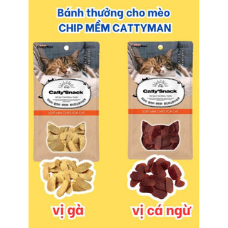 30gr - Bánh thưởng chip gà / cá ngừ mềm Catty Man cho mèo 🐱