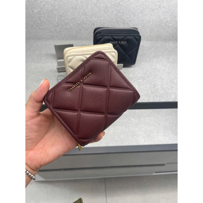 Ví CK ô trám mini kéo khoá fullbox