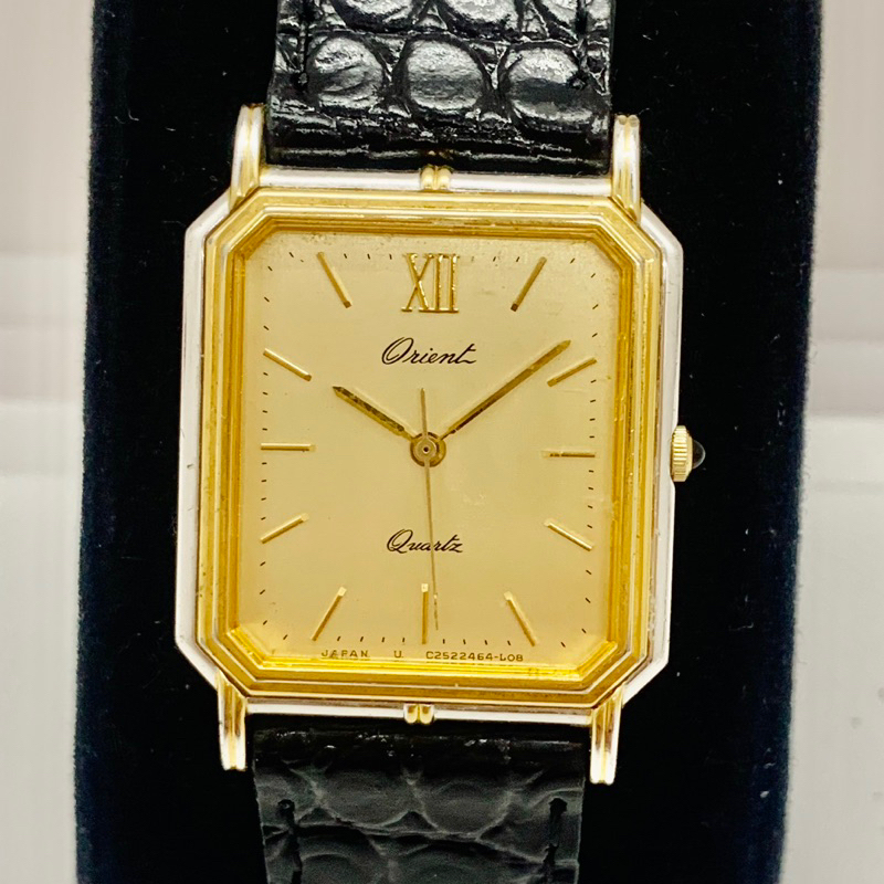 Đồng hồ tank vuông nam hiệu Orient bọc vàng - Chính hãng Nhật Bản
