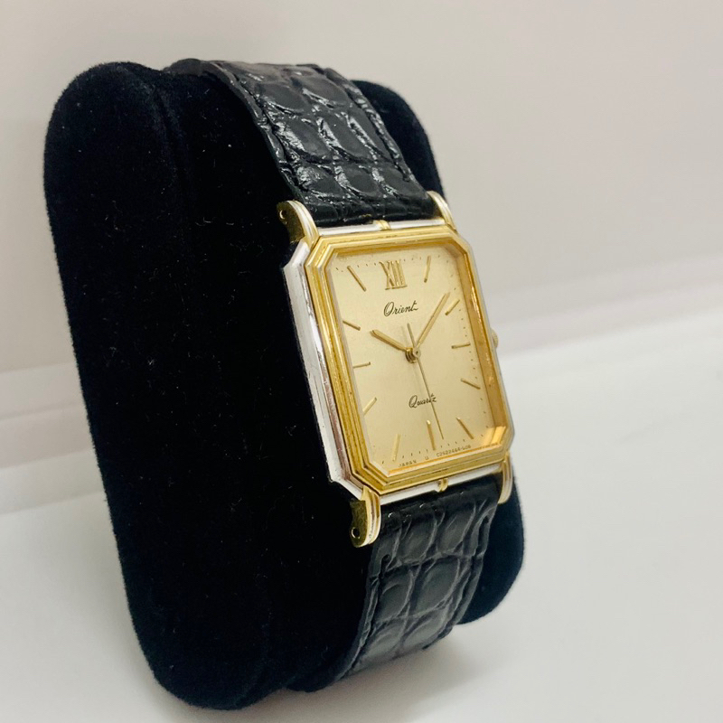 Đồng hồ tank vuông nam hiệu Orient bọc vàng - Chính hãng Nhật Bản