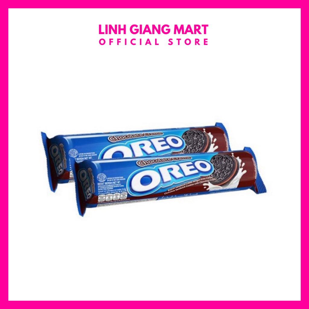 OREO - Bánh Quy Socola Kẹp Kem - Phiên Bản Màu Xanh - Nhân Kem Socola - Gói 119,6g