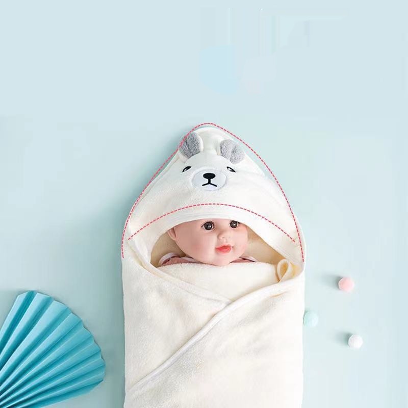 Choàng ủ, khăn choàng lông hình thú xinh yêu ấm áp cho bé, Chăn ủ cho bé sơ sinh mùa đông