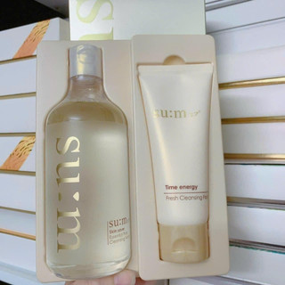 Set tẩy trang tặng kèm sữa rửa mặt Su:m37 time energy siêu hot