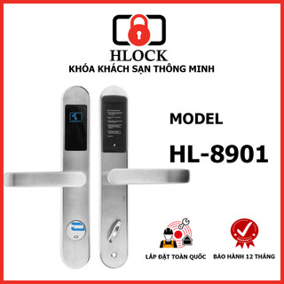Khóa thẻ từ khách sạn HL8901 dùng cho cửa gỗ, sắt, cửa nhôm, nhựa lõi,.......