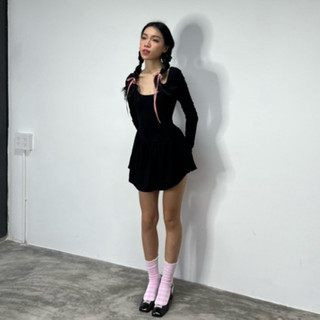 Đầm Xoè Tay Dài Ballet Hở Lưng Freckles Studios - Julyn Dress