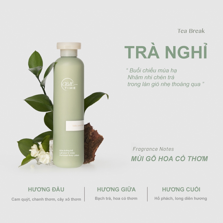 Sữa dưỡng thể 3 tầng hương Chill Time Trà Nghỉ 300ml