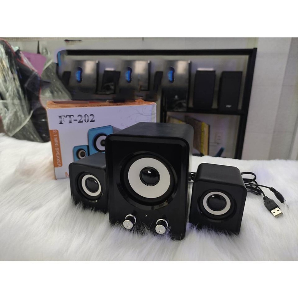 Loa máy tính 2.1 để bàn Bass Siêu Trầm loa vi tính cây giá rẻ FT 202 cho máy tính laptop PC Âm Thanh Khủng