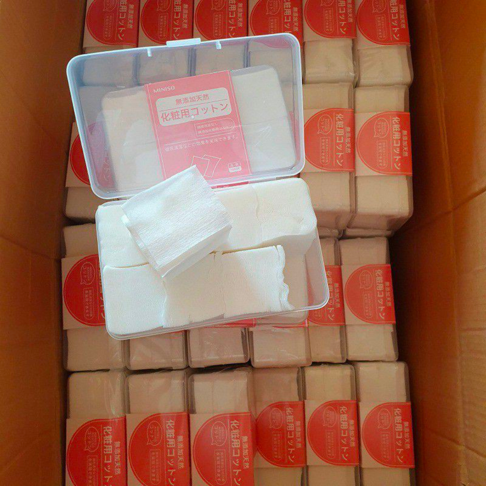 Bông Tẩy Trang Miniso Nhật Bản Cotton Pads Đa Năng Chất Bông Tự Nhiên Mềm Mại