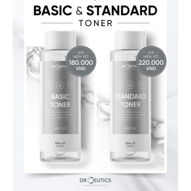 Drceutics Basic Toner và Standard Toner 200ml