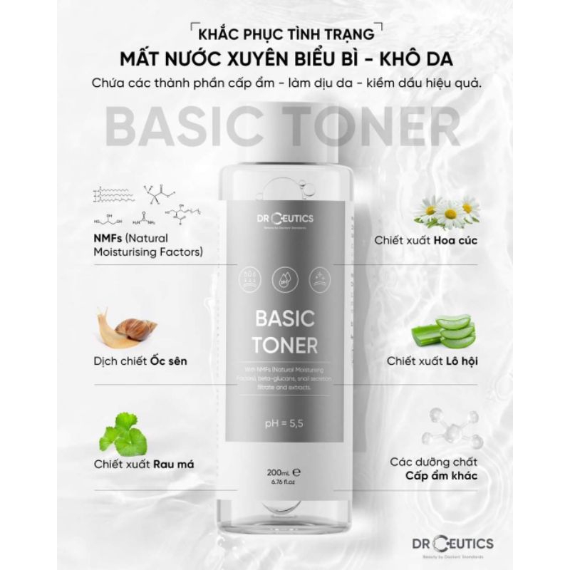 Drceutics Basic Toner và Standard Toner 200ml