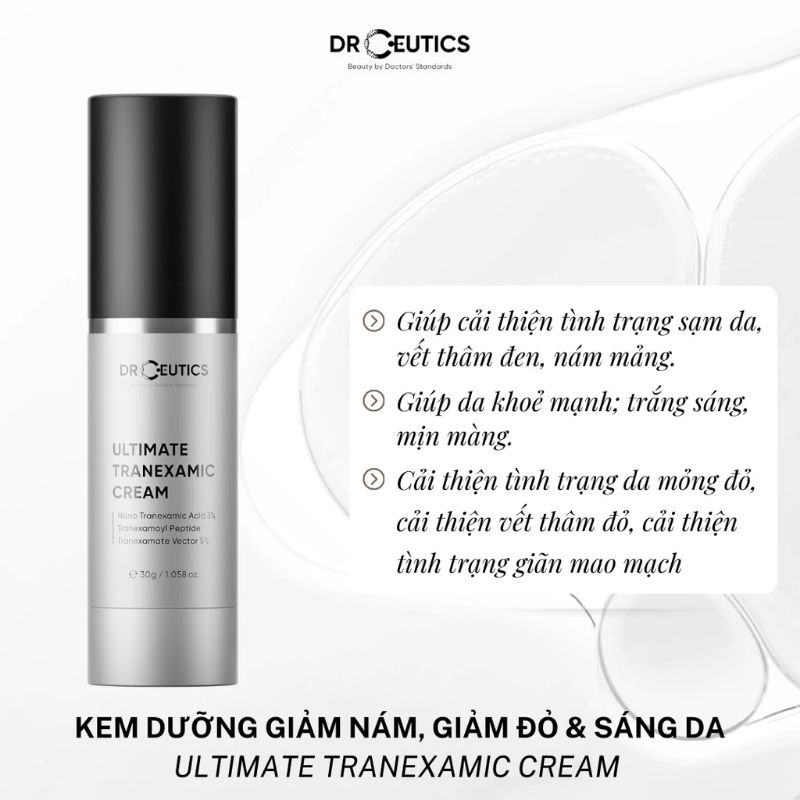 Drceutics Ultimate Tranexamic Cream - Kem dưỡng sáng mờ thâm sạm nám