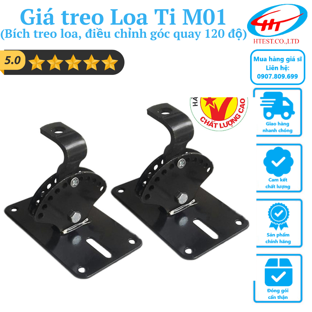 Kệ treo loa thả trần nhà sơn tĩnh điện( Bích treo loa, điều chỉnh góc quay 120 độ)