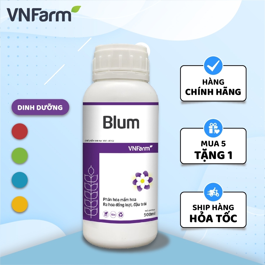 Chế phẩm sinh học VD2 - Blum VNFARM - Phân hóa mầm hoa, ra hoa đồng loạt, đậu trái (500ml)