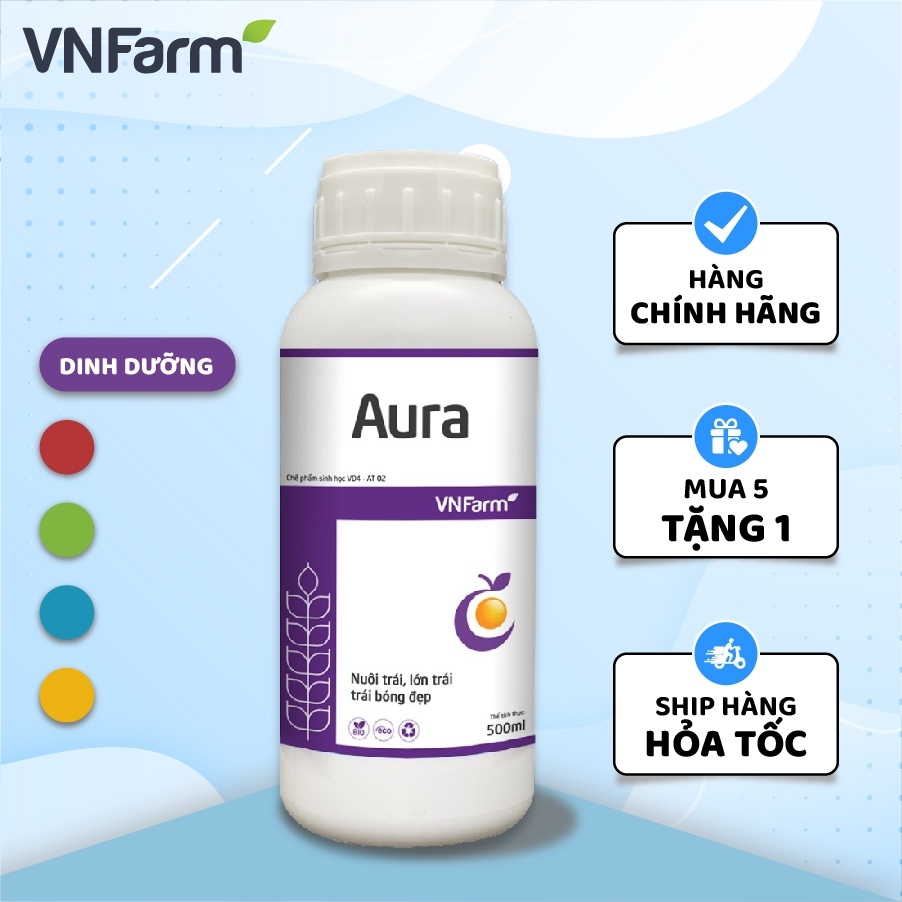Chế phẩm sinh học VD4 - Aura VNFARM - Nuôi trái, lớn trái, trái bóng đẹp (500ml)