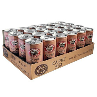 Cafe sữa lon Highland coffee Thùng 24 lon*185ml