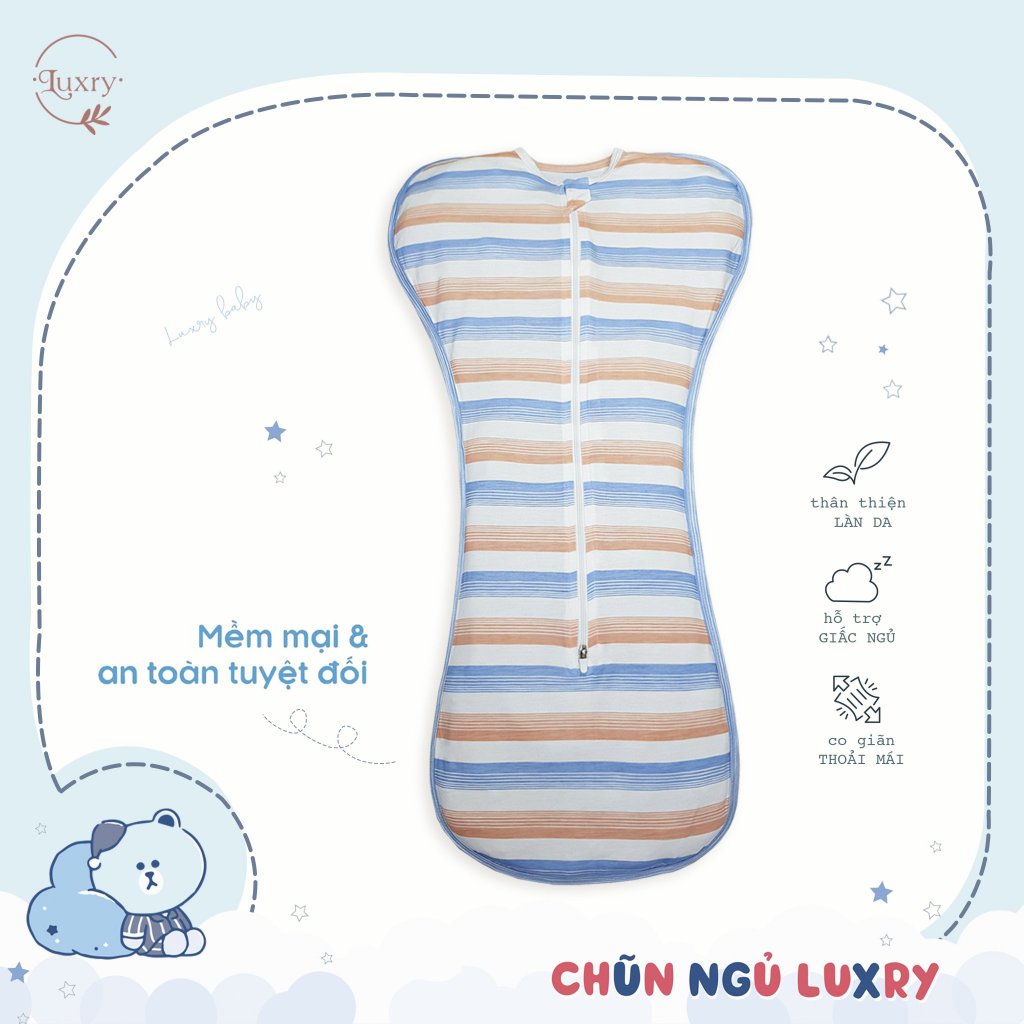 Nhộng chũn cho bé co giãn 2 chiều có size từ 0 đến 12 tháng
