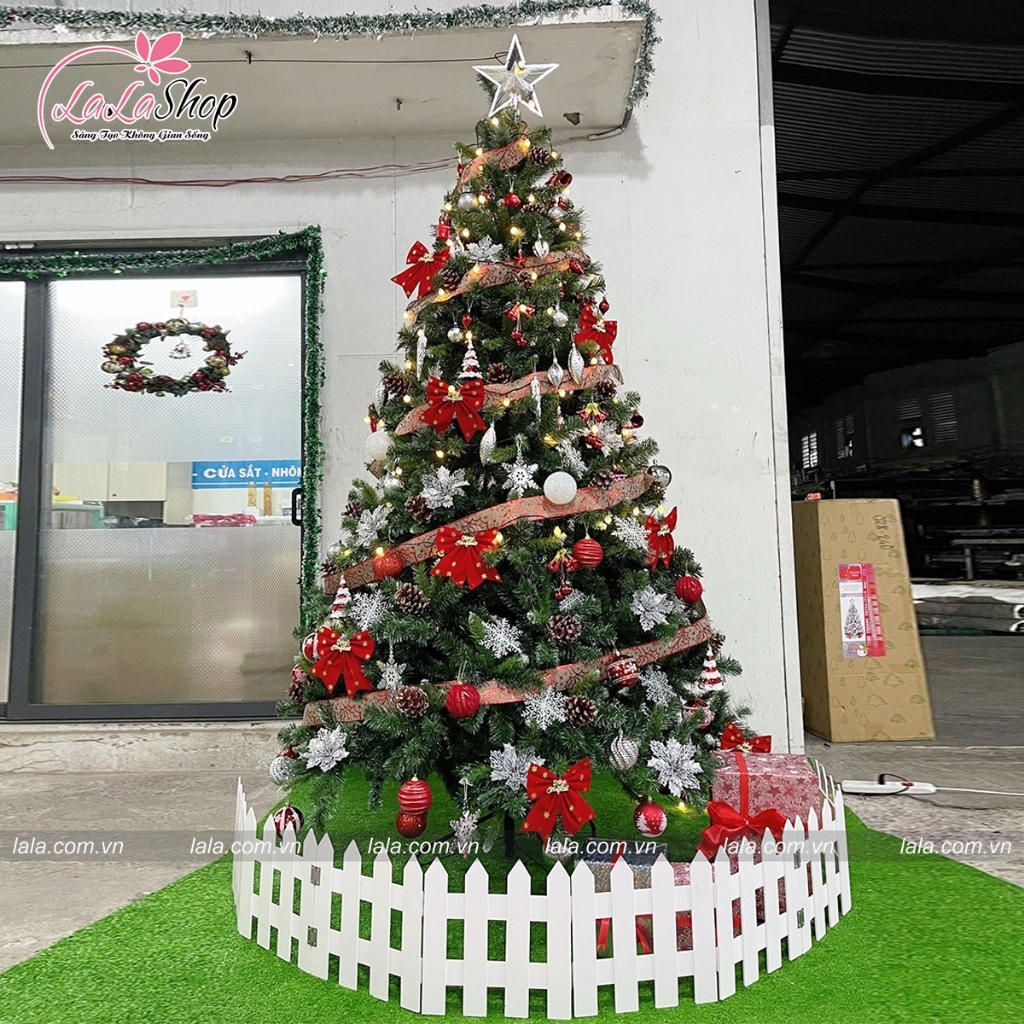 [HỎA TỐC] Cây thông Noel full phụ kiện Lala tán rộng, đủ kích thước 1m2 1m5 2m 2m4,Cây thông giáng sinh màu xanh cao cấp