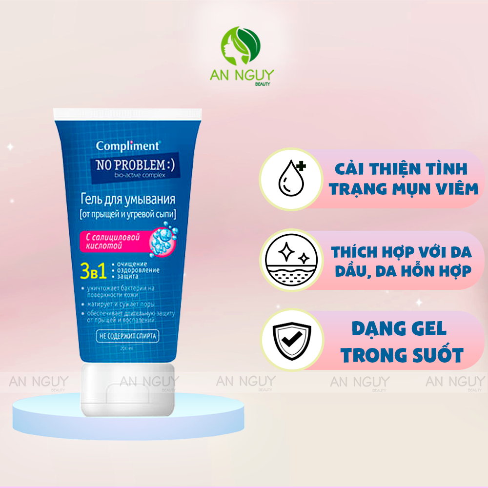 Sữa rửa mặt Compliment No Problem 3in1 200ml