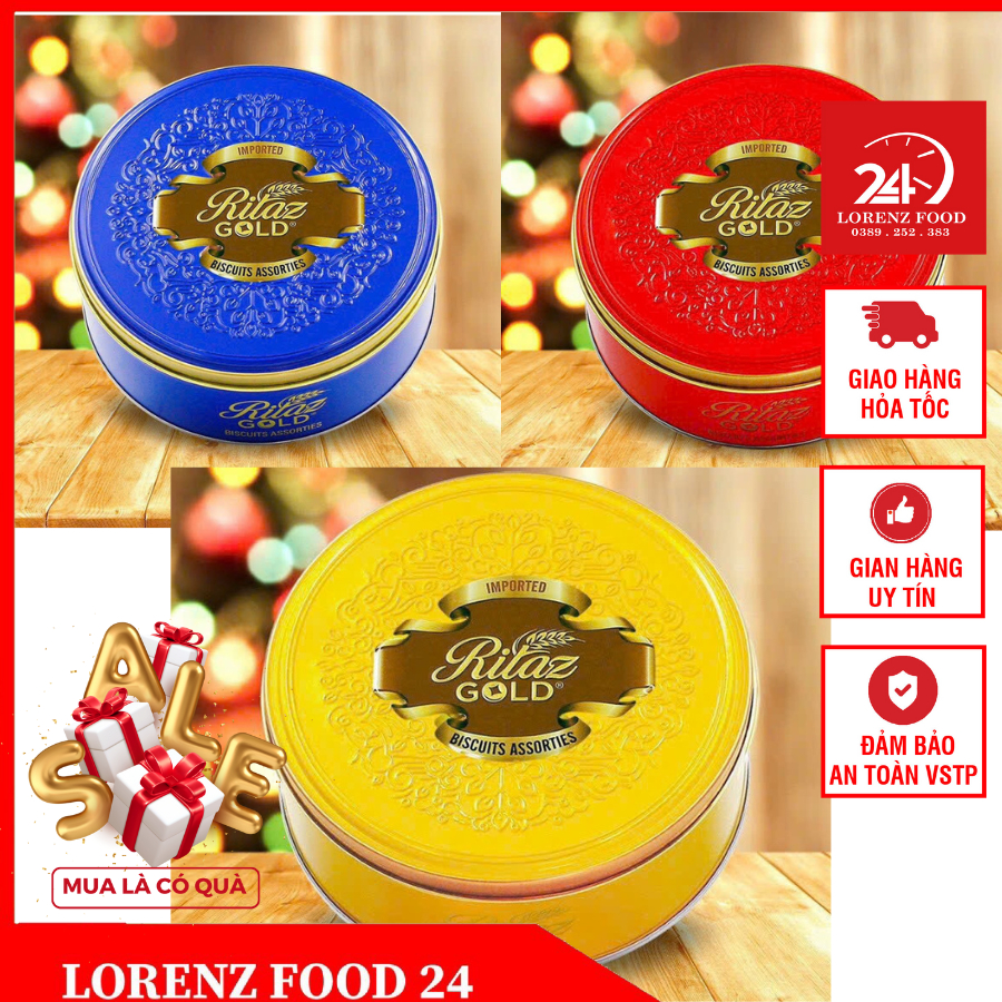 Bánh Quy Ritaz Gold Assorted Biscuits 90g HT tròn nhỏ