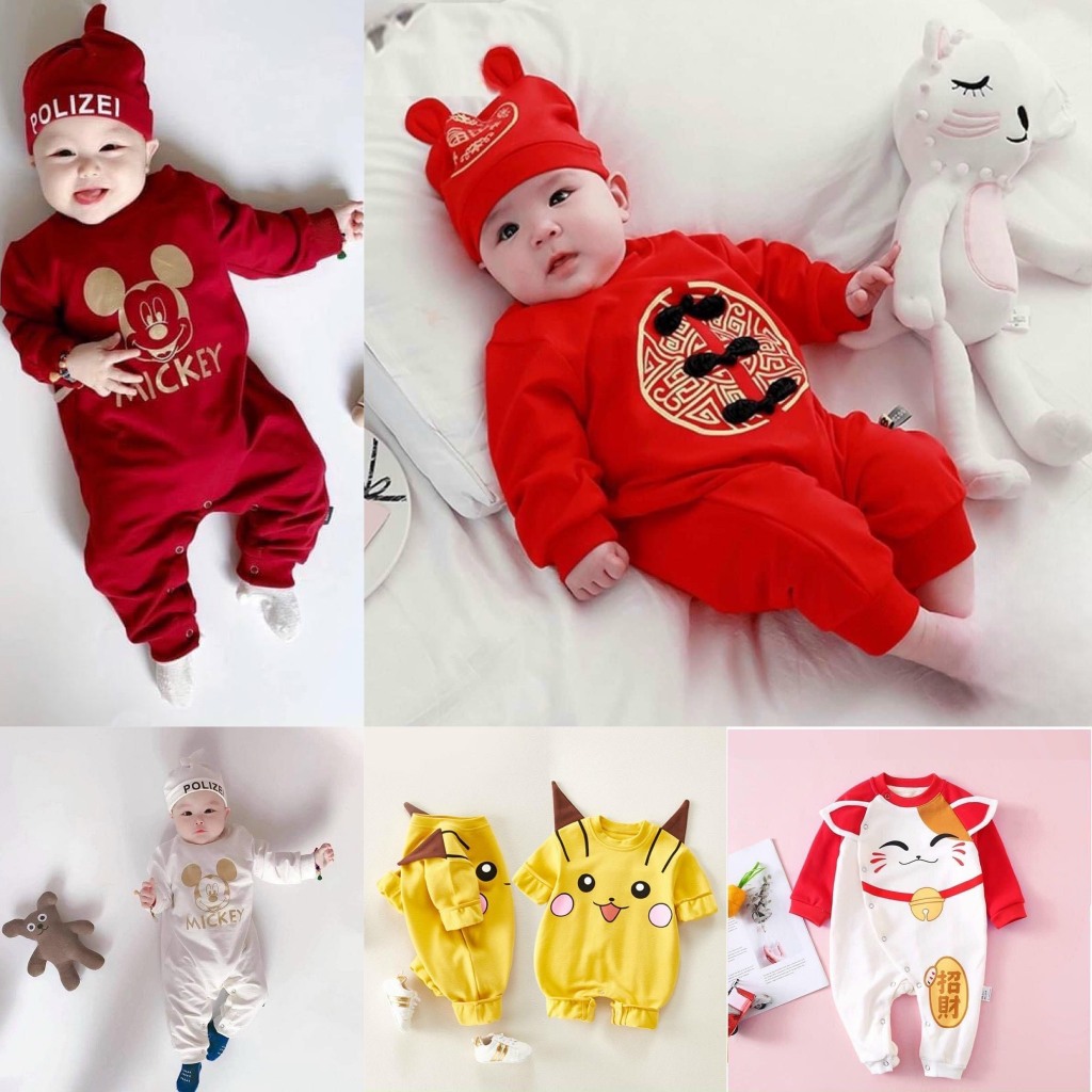 Combo bộ body tết chất liêu nỉ bông hàng cao cấp cho các bé từ sơ sinh đến dưới 18kg chiều cao dưới 95cm