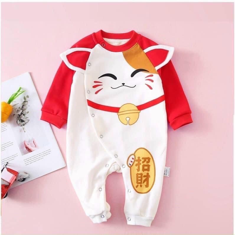 Combo bộ body tết chất liêu nỉ bông hàng cao cấp cho các bé từ sơ sinh đến dưới 18kg chiều cao dưới 95cm