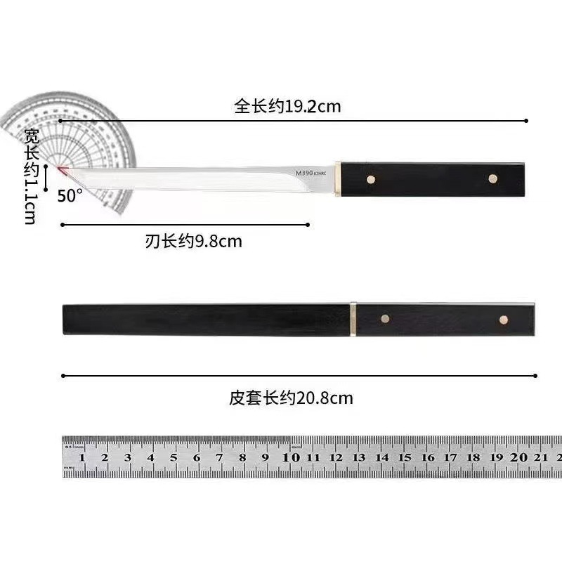 Dao Tanto Mini Nhật Bản Gọt Hoa Quả, Thái Sashimi Lưỡi nhỏ siêu bén Thép Không Gỉ dễ dàng mang đi dao dài 20cm.