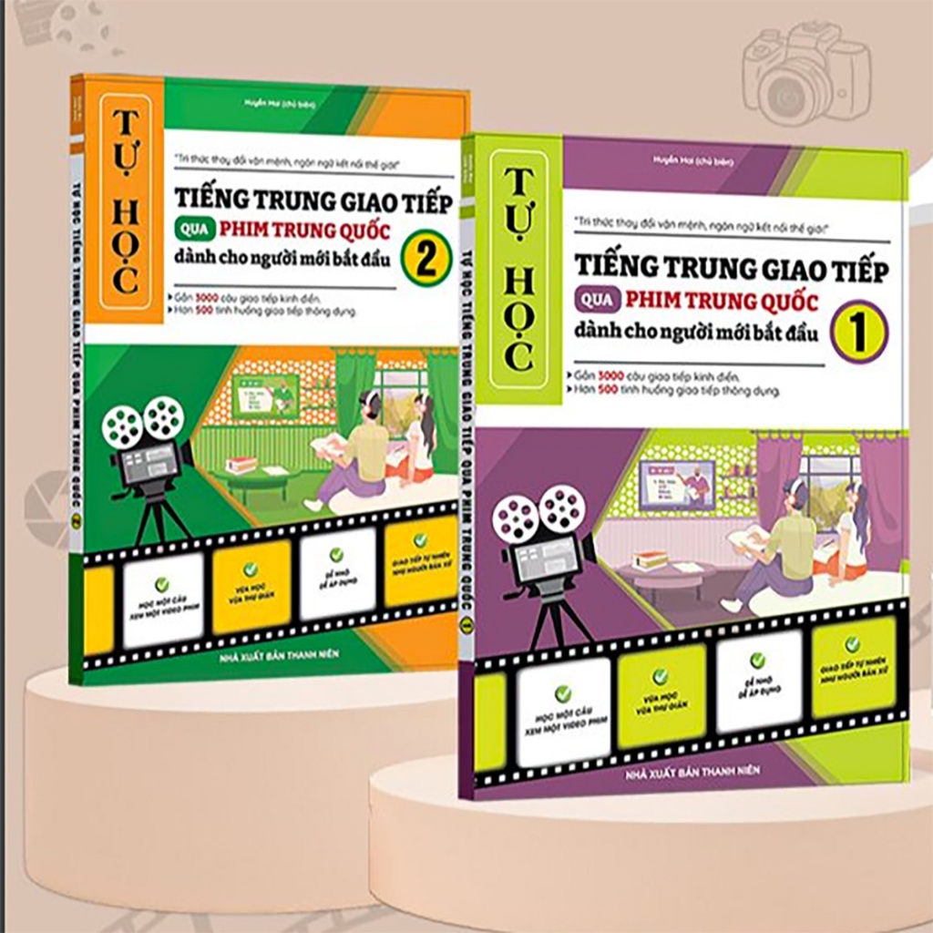 Sách-Combo:Tiếng trung giao tiếp qua phim Trung Quốc giành cho người mới bắt đầu