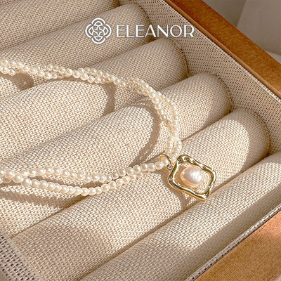 Dây chuyền nữ ngọc trai nhân tạo Eleanor Accessories dạng chuỗi hạt phụ kiện trang sức vòng cổ 6636