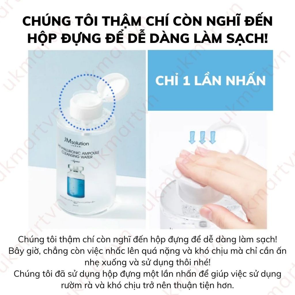 Nước Tẩy Trang JM Solution H9 Hyaluronic Cleansing Water 500ml