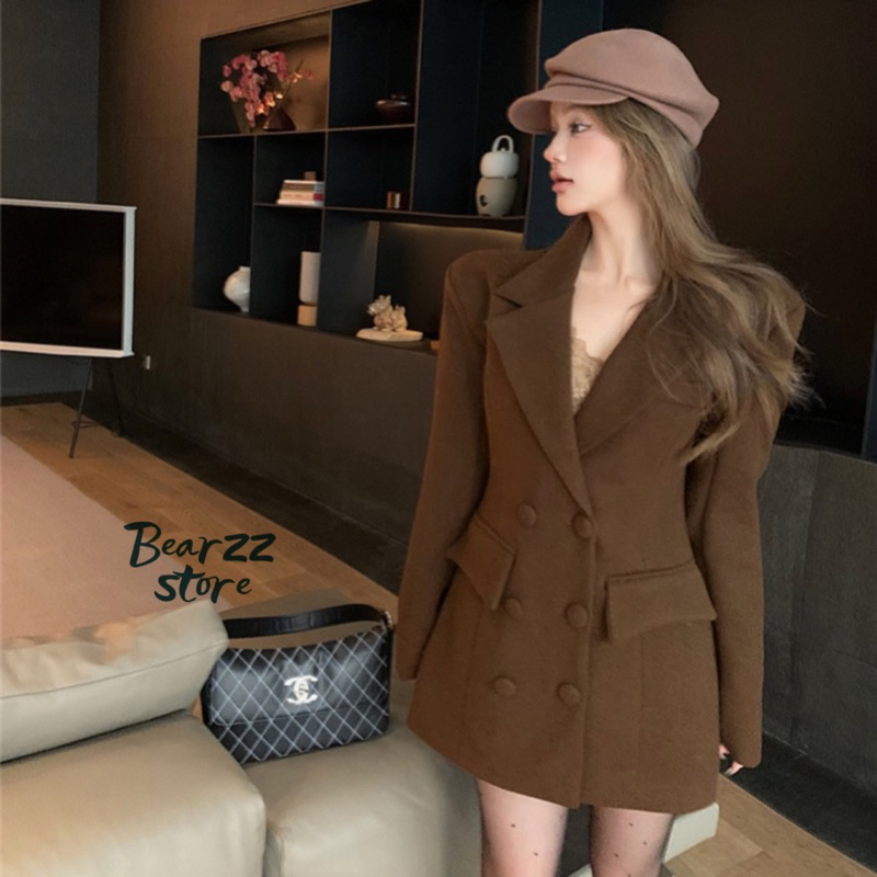 Áo khoác blazer dáng vest chiết eo tôn dáng, sang chảnh, tinh tế phong cách trẻ trung, hiện đại