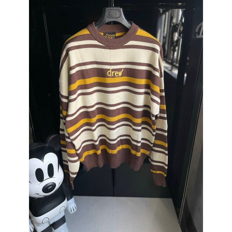 Áo Sweater len - Drew House - Limited Stripe Embroidered Knit new2023