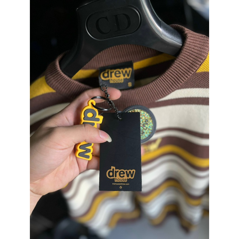 Áo Sweater len - Drew House - Limited Stripe Embroidered Knit new2023