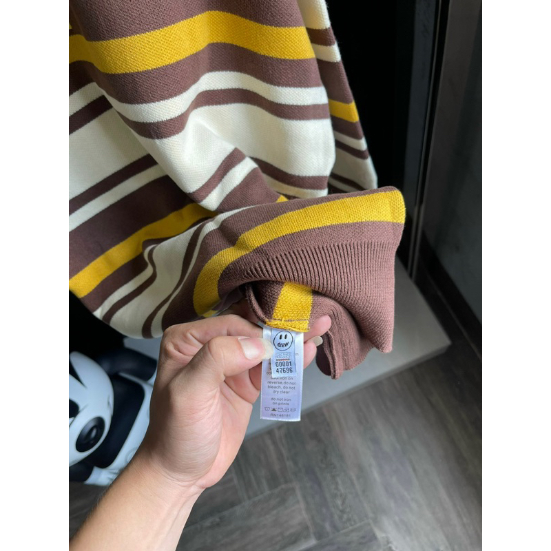 Áo Sweater len - Drew House - Limited Stripe Embroidered Knit new2023