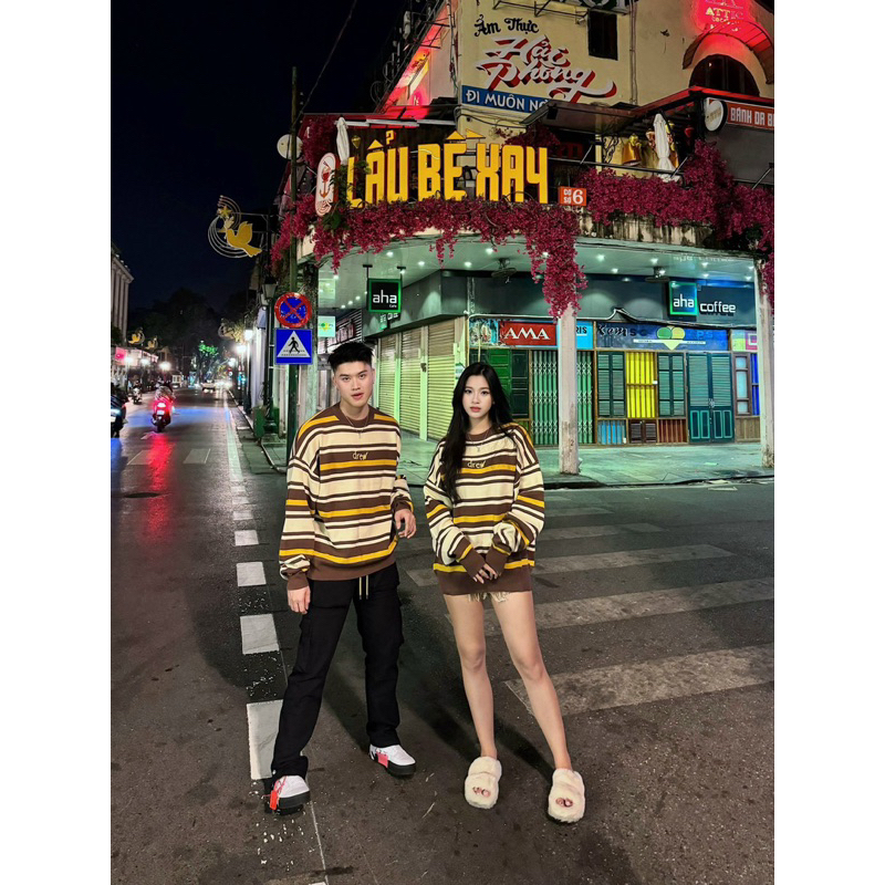 Áo Sweater len - Drew House - Limited Stripe Embroidered Knit new2023