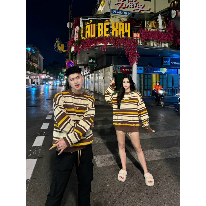 Áo Sweater len - Drew House - Limited Stripe Embroidered Knit new2023