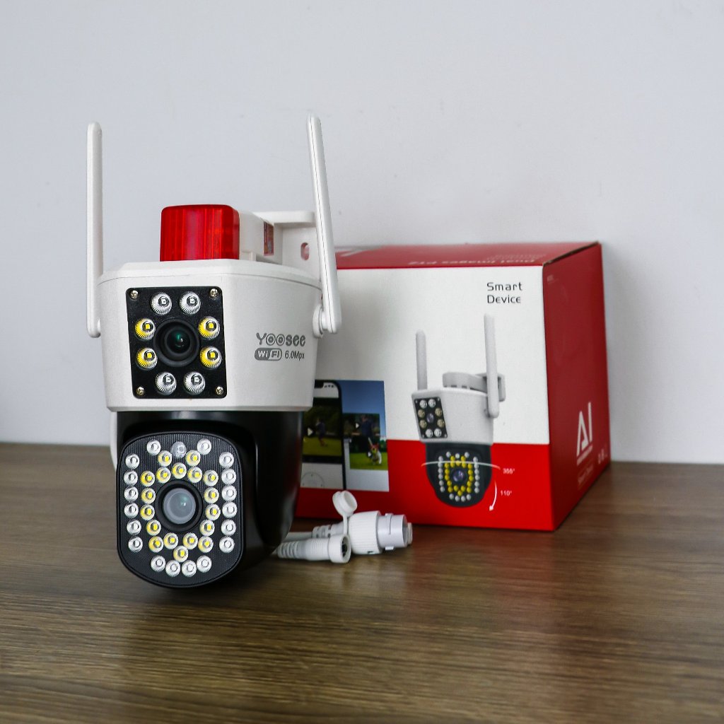 CAMERA YOOSEE 2 MẮT TÍCH HỢP ĐÈN CHỚP SÁNG, XEM 2 MÀN HÌNH, BẢO HÀNH CHÍNH HÃNG 1 NĂM